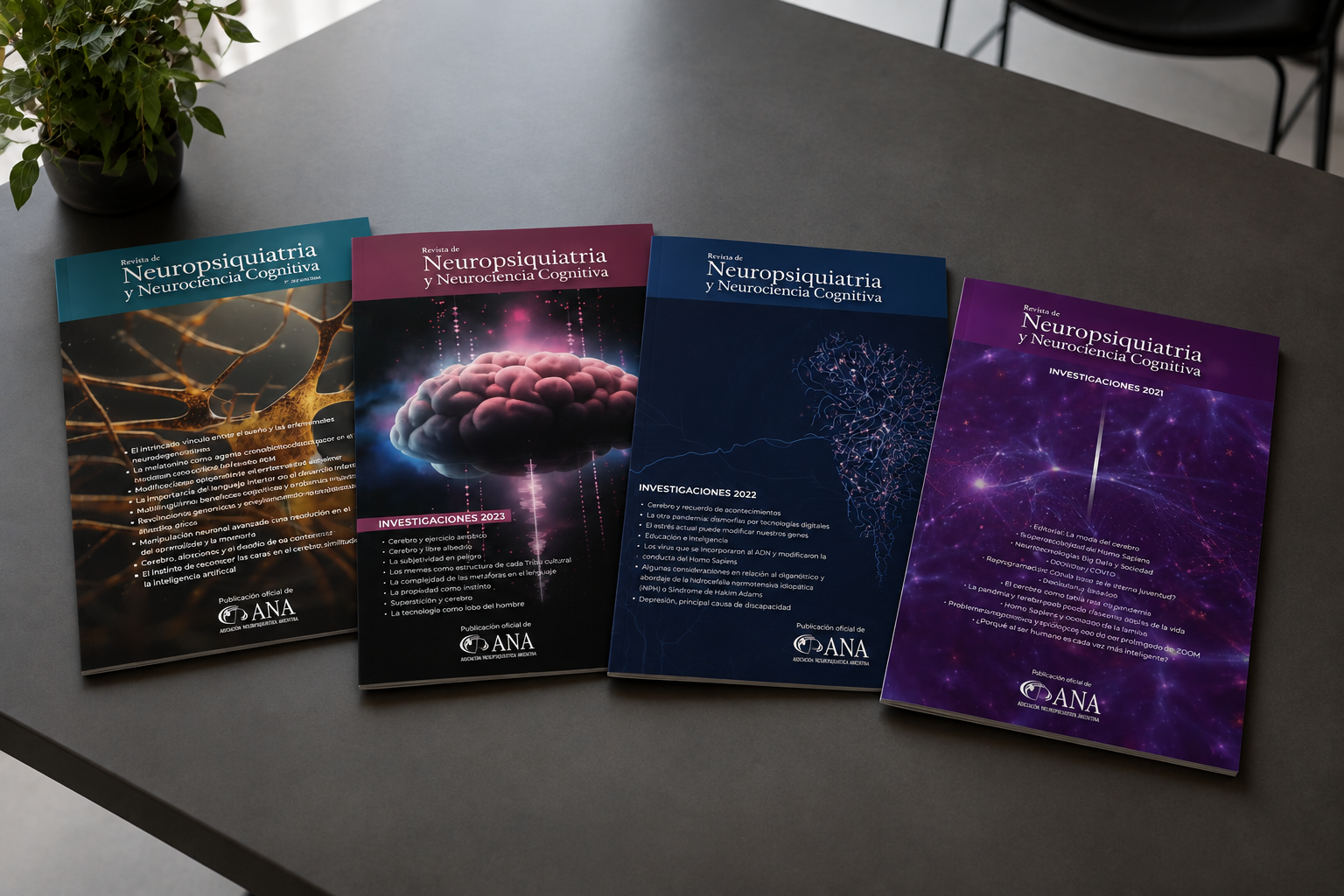 Ejemplares de la Revista Argentina de Neuropsiquiatría y Neurociencia Cognitiva